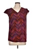 Japna 100% Polyester Purple Short Sleeve Blouse Size L - photo 1