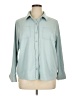 32 Degrees Solid Teal 3/4 Sleeve Button-Down Shirt Size XL - photo 1