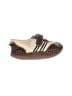 Unbranded 100% Leather Stripes Brown Booties Size 12-18 mo (baby) - photo 1