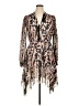 Reiss 100% Polyester Animal Print Brown Black Cocktail Dress Size 10 - photo 1