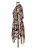 Reiss 100% Polyester Animal Print Brown Black Cocktail Dress Size 10 - photo 5
