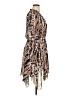 Reiss 100% Polyester Animal Print Brown Black Cocktail Dress Size 10 - photo 4