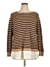 Ann Taylor LOFT 100% Polyester Stripes Tan Pullover Sweater Size 15 - 18 - photo 1