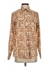 Assorted Brands 100% Polyester Animal Print Brown Long Sleeve Blouse Size S - photo 1