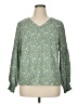 Unbranded 100% Polyester Green Long Sleeve Blouse Size XL - photo 1