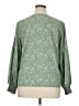 Unbranded 100% Polyester Green Long Sleeve Blouse Size XL - photo 2