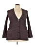 Theory 100% Polymide Houndstooth Burgundy Blazer Size L - photo 1