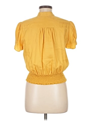 Bebe Short Sleeve Silk Top (view 2)