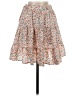 Shein 100% Polyester Floral Orange Casual Skirt Size 4 - photo 1