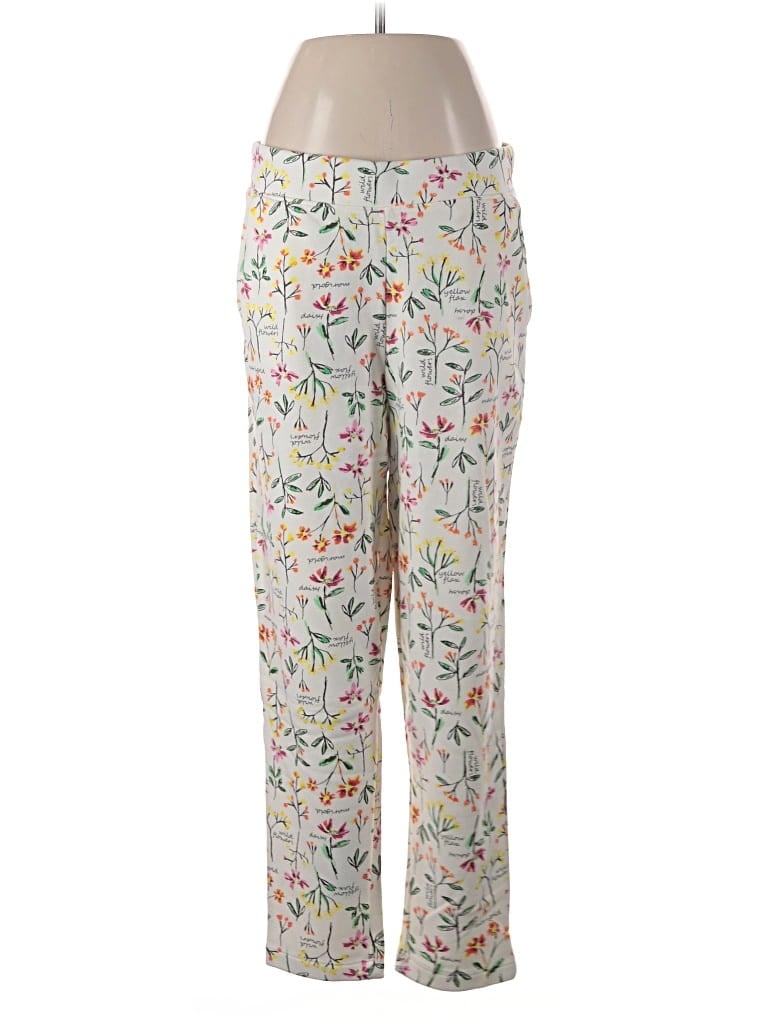 Pre-owned Lands' End Casual Pants In Ivory