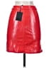 NBD Red Faux Leather Skirt Size XS - photo 2