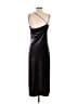 Unbranded 100% Polyester Solid Black Silver Cocktail Dress Size XS - photo 2