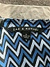 Zac & Rachel 100% Polyester Chevron-herringbone Blue Long Sleeve Blouse Size L - photo 7
