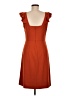 Versona Solid Orange Casual Dress Size 6 - photo 2