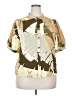 Worthington 100% Polyester Print Green Short Sleeve Blouse Size XXL - photo 1