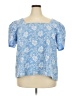 Shein Curve Blue Short Sleeve Blouse Size 4X - photo 1
