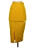 Bebe Solid Yellow Casual Skirt Size S - photo 2