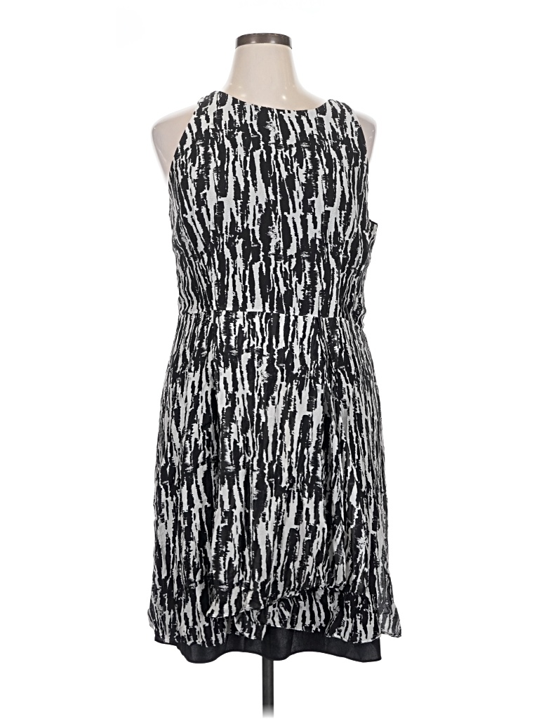Pre-owned Ann Taylor Cocktail Dress In Silver