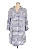 Dotti 100% Viscose Rayon Blue 3/4 Sleeve Button-Down Shirt Size M - photo 1