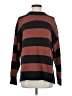 Margaret O'Leary Stripes Brown Turtleneck Sweater Size Sm (0) - photo 1