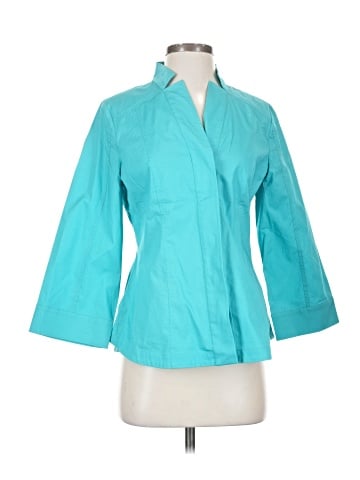 Per Se By Carlisle 3/4 Sleeve Button-Down Shirt (view 1)