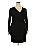 Xtaren Solid Black Cocktail Dress Size 3X - photo 1