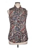 BCBGMAXAZRIA Paisley Gray Sleeveless Blouse Size XL - photo 1