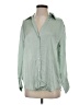 Zara Solid Green Long Sleeve Blouse Size XS - photo 1