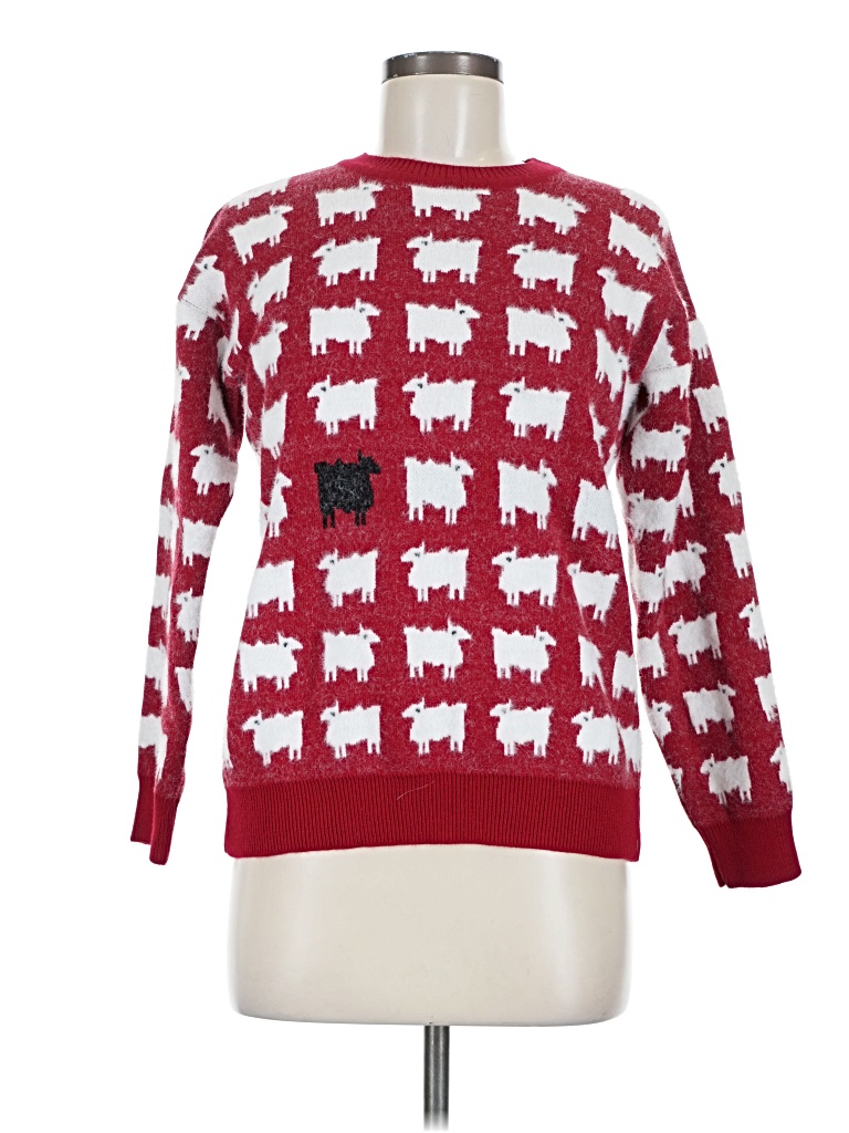 Pre-owned Unbranded Pullover Sweater In Red