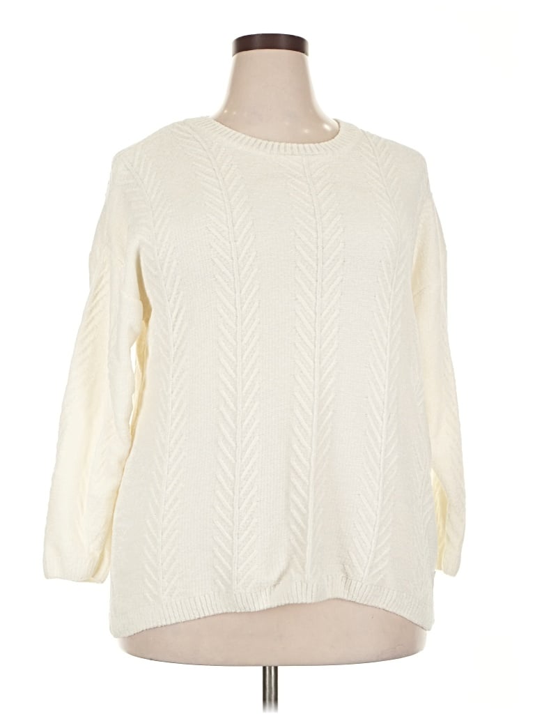 Pre-owned Orvis Pullover Sweater In White