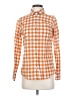 J.Crew 100% Cotton Checkered-gingham Orange Long Sleeve Button-Down Shirt Size 0 - photo 1