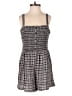 Hollister 100% Viscose Plaid Gray Romper Size S - photo 2