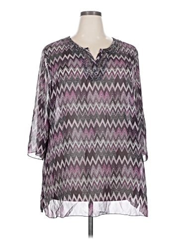Maggie Barnes for Catherines 3/4 Sleeve Blouse (view 1)