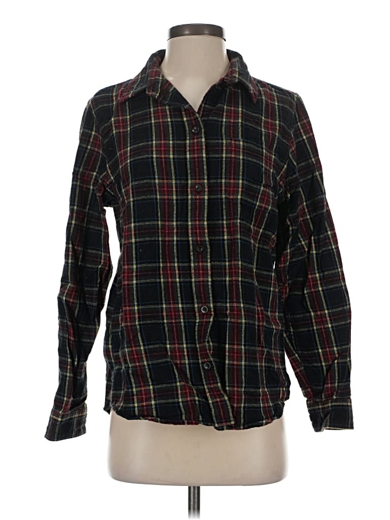 Pre-owned L.l.bean Long Sleeve Button Down Shirt In Black