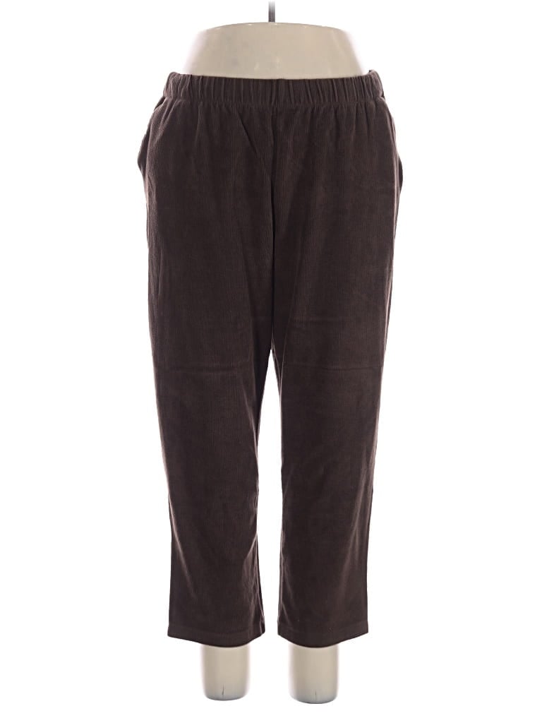 Pre-owned Lands' End Casual Pants In Brown