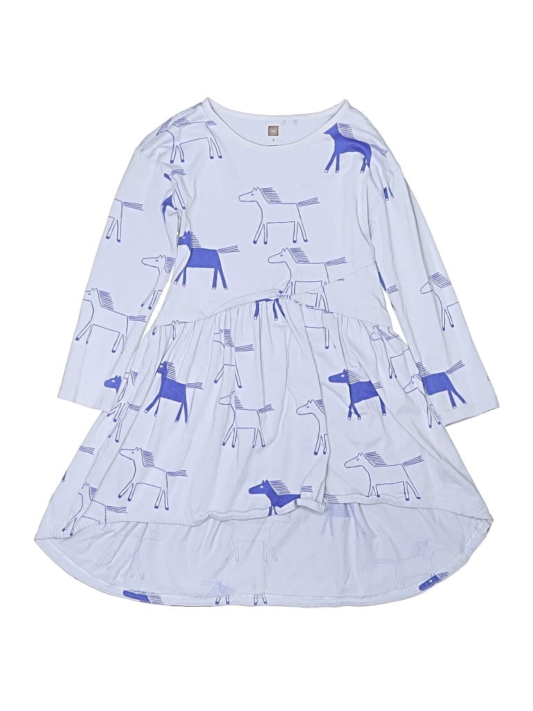 Pre-owned Tea Kids' Dress In Blue