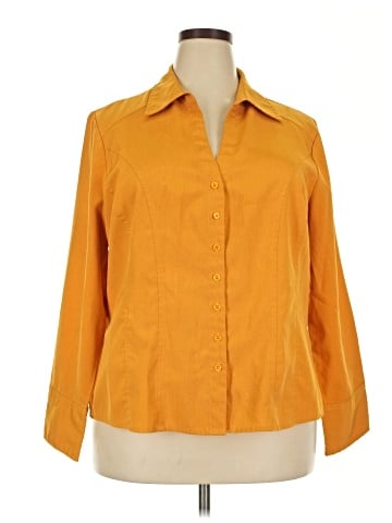 Cato 3/4 Sleeve Button-Down Shirt (view 1)
