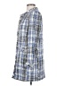 Zara Basic Checkered-gingham Color Block Plaid Tweed Multi Color Blue Coat Size XS - photo 5