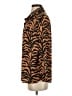 Plush 100% Polyester Animal Print Orange Long Sleeve Blouse Size XS - photo 5