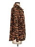 Plush 100% Polyester Animal Print Orange Long Sleeve Blouse Size XS - photo 4