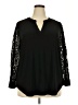 Kasper Black Long Sleeve Blouse Size 2X - photo 1