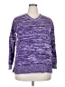 Woman Within 100% Cotton Purple Pullover Sweater Size 18 (L) - photo 1