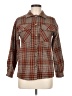 Narces Plaid Brown Long Sleeve Button-Down Shirt Size M - photo 1