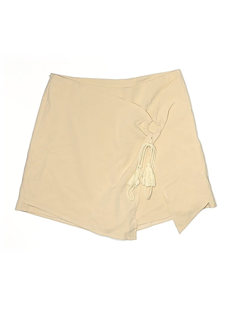 Pre-owned Unbranded Casual Skirt In Tan