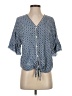 Max Studio 100% Rayon Blue Short Sleeve Blouse Size S (estimated) - photo 1