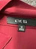 Active USA 100% Polyester Burgundy Long Sleeve Blouse Size M - photo 7