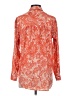 Anthropologie 100% Polyester Paisley Orange Long Sleeve Blouse Size XS - photo 2