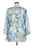 J by Joie 100% Polyester Blue 3/4 Sleeve Blouse Size 1X - photo 2