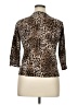 August Silk Animal Print Brown Cardigan Size XL - photo 2