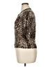 August Silk Animal Print Brown Cardigan Size XL - photo 5